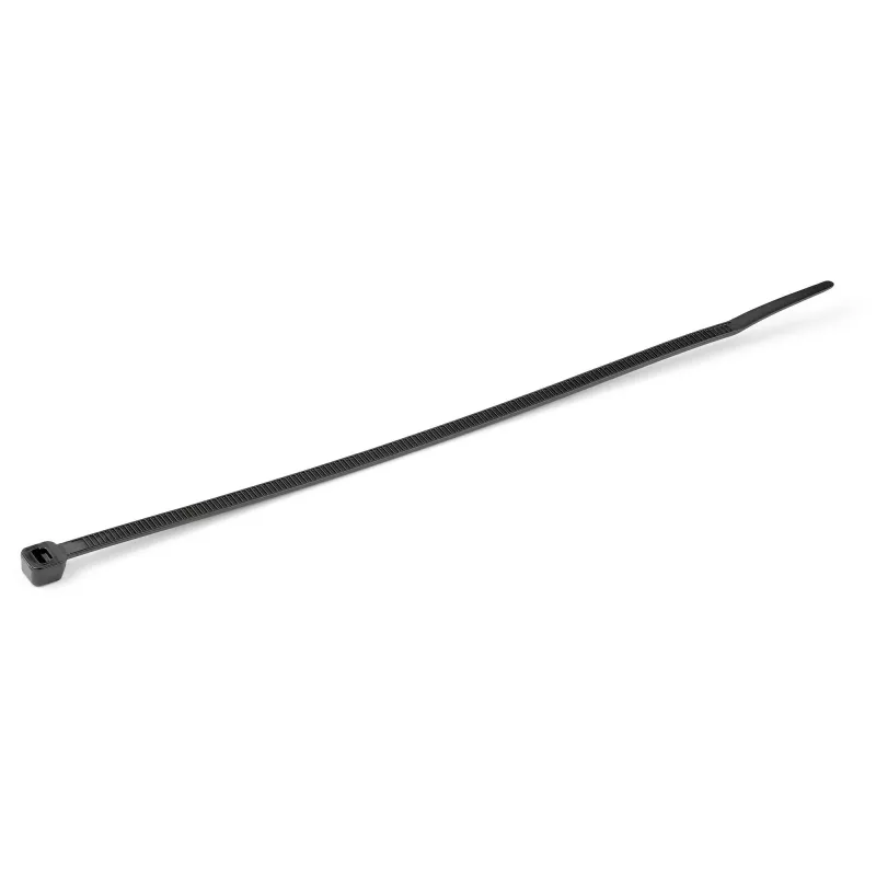 StarTech.com 8 colių (20 cm) kabelių raiščiai – 1/8 colio (4 mm) pločio, 2-1/8 colio (55 mm) ryšulio skersmuo, 50 svarų (22 kg) tempiamasis stipris, nailoniniai savaime užsifiksuojantys užtraukiami raiščiai lenktu antgaliu – 94V-2/UL sąraše, 100 vnt. pakuotė – juodi