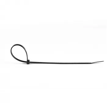 StarTech.com 8 colių (20 cm) kabelių sąvaržos – 1/8 colio (4 mm) pločio, 2–1/8 colio (55 mm) pluošto skersmuo, 50 svarų (22 kg) tempimo stipris, nailono savaime užsifiksuojančios užtraukiamos sąvaržos su lenktu antgaliu – 94V-2/UL sąraše, 1000 vnt. pakuotė – juoda