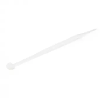 StarTech.com 4 colių (10 cm) kabelių raiščiai – 1/16 colio (2 mm) pločio, 7/8 colio (22 mm) ryšulio skersmuo, 18 svarų (8 kg) tempiamasis stipris, nailoniniai, savaime užsifiksuojantys užtraukiami raiščiai lenktu antgaliu – 94V-2 / UL sąraše, 100 vnt. pakuotė – balti
