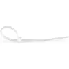 StarTech.com 4 colių (10 cm) kabelių raiščiai – 1/16 colio (2 mm) pločio, 7/8 colio (22 mm) ryšulio skersmuo, 18 svarų (8 kg) tempiamasis stipris, nailoniniai, savaime užsifiksuojantys užtraukiami raiščiai lenktu antgaliu – 94V-2 / UL sąraše, 100 vnt. pakuotė – balti