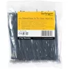 StarTech.com 4 colių (10 cm) kabelių raiščiai - 1/16 colio (2 mm) pločio, 7/8 colio (22 mm) ryšulio skersmuo, 18 svarų (8 kg) tempimo stipris, nailoniniai savaime užsifiksuojantys užtraukiami raiščiai lenktu galiuku - 94V-2/UL sąraše, 100 vnt. pakuotė - juodi