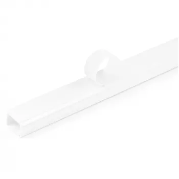 StarTech.com vientisas kabelių tvarkymo lovelis su lipnia juosta ir dangteliu, 3/4 colio (19 mm) P x 1/2 colio (13 mm) A – 6 pėdų (1,8 m) ilgio, PVC tinklo / maitinimo laidų slėpimo rinkinys – sieninis laidų kanalų sistemos, UL sąraše