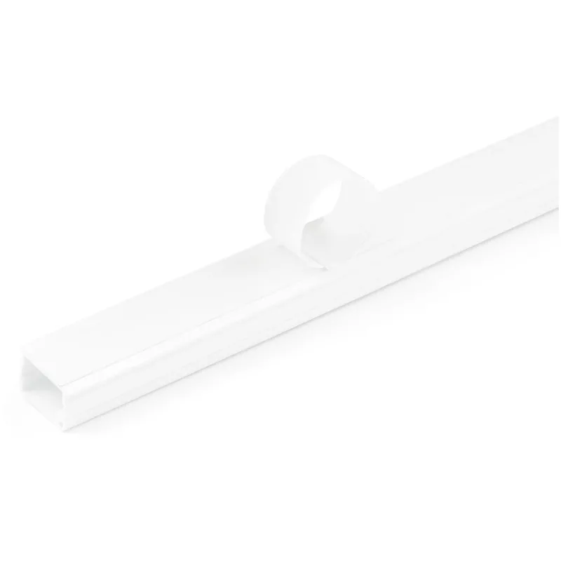StarTech.com vientisas kabelių tvarkymo lovelis su lipnia juosta ir dangteliu, 3/4 colio (19 mm) P x 1/2 colio (13 mm) A – 6 pėdų (1,8 m) ilgio, PVC tinklo / maitinimo laidų slėpimo rinkinys – sieninis laidų kanalų sistemos, UL sąraše