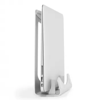StarTech.com Nešiojamojo kompiuterio stovas – 2-in-1 nešiojamojo kompiuterio pakėlimo stovas arba vertikalus stovas – Idealiai tinka Ultrabooks ir MacBook Pro/Air – Ergonomiškas pasviręs nešiojamojo kompiuterio laikiklis biuro stalui – Sidabrinis, aliuminis