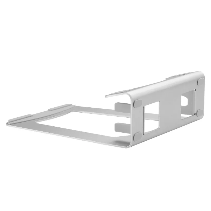 StarTech.com Nešiojamojo kompiuterio stovas – 2-in-1 nešiojamojo kompiuterio pakėlimo stovas arba vertikalus stovas – Idealiai tinka Ultrabooks ir MacBook Pro/Air – Ergonomiškas pasviręs nešiojamojo kompiuterio laikiklis biuro stalui – Sidabrinis, aliuminis