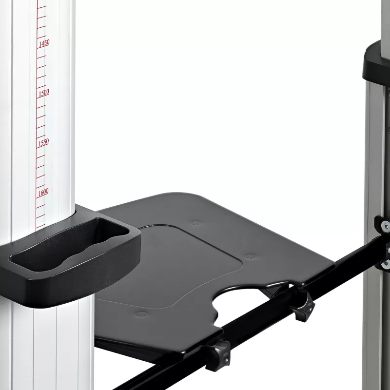 StarTech.com Dviejų televizorių vežimėlis 37–60 col. VESA televizoriams iki 110 svarų / 50 kg kiekvienam – aukščio reguliuojamas televizoriaus laikiklis, mobilus ekrano vežimėlis su įrangos lentynomis – televizoriaus vežimėlis ant ratukų – televizoriaus stovas ant ratukų