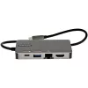 StarTech.com USB-C daugiafunkcis adapteris – USB-C į 4K 30 Hz HDMI arba 1080p VGA – USB Type-C mini dokas su 100 W „Power Delivery“ pralaidumu, 3 prievadų USB šakotuvas 5 Gbps, GbE – 12 inch (30 cm) pritvirtintas laidas