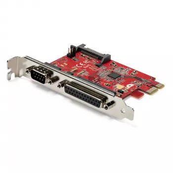 StarTech.com PCIe kortelė su nuosekliuoju ir lygiagrečiuoju prievadu – PCI Express kombinuota adapterio kortelė su 1x DB25 lygiagrečiuoju prievadu ir 1x RS232 nuosekliuoju prievadu – Išplėtimo / valdiklio kortelė – PCIe spausdintuvo kortelė