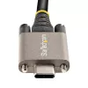 StarTech.com 20 colių (50 cm) šoninio varžto fiksavimo USB-C laidas 10 Gbps – USB 3.1/3.2 Gen 2 Type-C laidas – 100 W (5 A) Power Delivery įkrovimas, DP Alt Mode – dvigubas varžto fiksavimas – USB-C laidas įkrovimui / sinchronizavimui