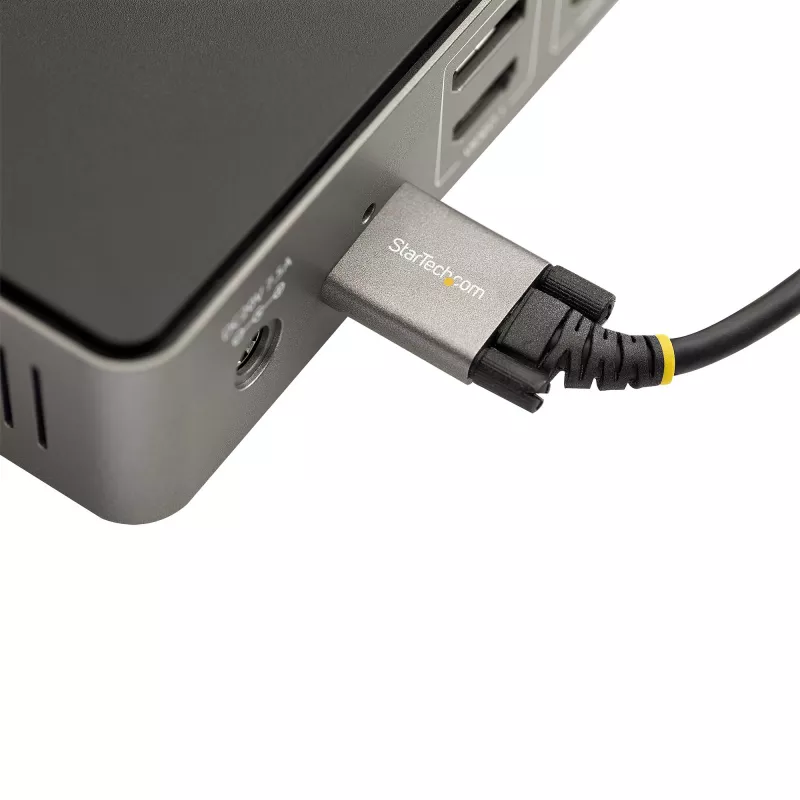 StarTech.com 20 colių (50 cm) šoninio varžto fiksavimo USB-C laidas 10 Gbps – USB 3.1/3.2 Gen 2 Type-C laidas – 100 W (5 A) Power Delivery įkrovimas, DP Alt Mode – dvigubas varžto fiksavimas – USB-C laidas įkrovimui / sinchronizavimui
