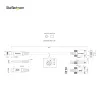 StarTech.com 20 colių (50 cm) šoninio varžto fiksavimo USB-C laidas 10 Gbps – USB 3.1/3.2 Gen 2 Type-C laidas – 100 W (5 A) Power Delivery įkrovimas, DP Alt Mode – dvigubas varžto fiksavimas – USB-C laidas įkrovimui / sinchronizavimui
