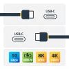 StarTech.com 20 colių (50 cm) viršutinio varžto fiksavimo USB-C laidas 10 Gbps – USB 3.1/3.2 Gen 2 Type-C laidas – 100 W (5 A) Power Delivery įkrovimas, DP Alt Mode – vienas varžto fiksatorius, USB-C laidas įkrovimui / sinchronizavimui