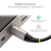 StarTech.com 20 colių (50 cm) viršutinio varžto fiksavimo USB-C laidas 10 Gbps – USB 3.1/3.2 Gen 2 Type-C laidas – 100 W (5 A) Power Delivery įkrovimas, DP Alt Mode – vienas varžto fiksatorius, USB-C laidas įkrovimui / sinchronizavimui