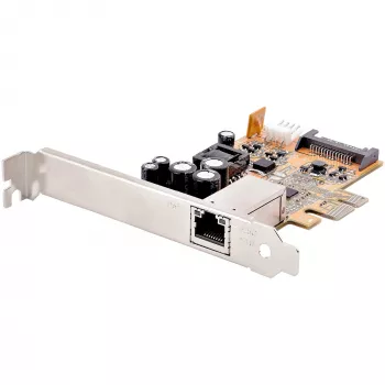 StarTech.com 1 prievado 2,5 Gbps PoE tinklo plokštė, PCIe Ethernet plokštė su RJ45, 30 W 802.3at PoE NIC staliniams kompiuteriams/serveriams, tinklo PoE LAN adapteris su žemo profilio laikikliu, NBaseT, Windows/Linux