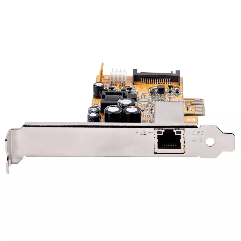 StarTech.com 1 prievado 2,5 Gbps PoE tinklo plokštė, PCIe Ethernet plokštė su RJ45, 30 W 802.3at PoE NIC staliniams kompiuteriams/serveriams, tinklo PoE LAN adapteris su žemo profilio laikikliu, NBaseT, Windows/Linux