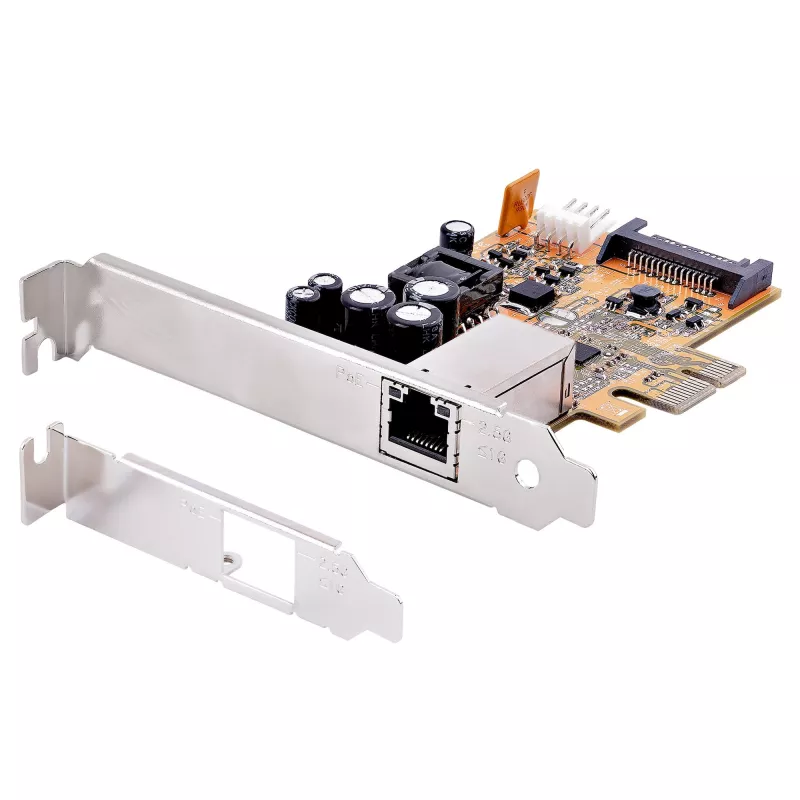 StarTech.com 1 prievado 2,5 Gbps PoE tinklo plokštė, PCIe Ethernet plokštė su RJ45, 30 W 802.3at PoE NIC staliniams kompiuteriams/serveriams, tinklo PoE LAN adapteris su žemo profilio laikikliu, NBaseT, Windows/Linux