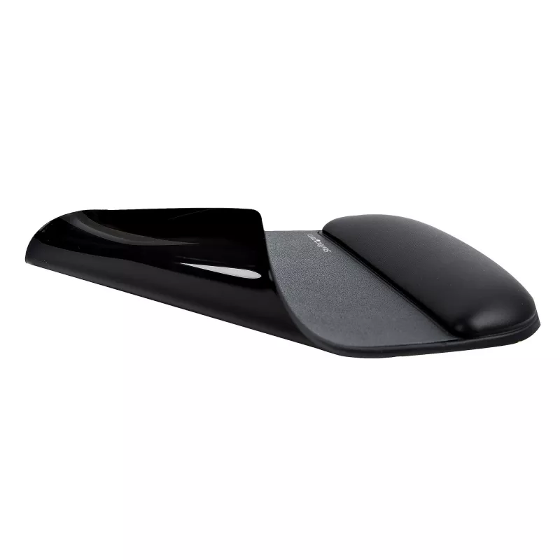 StarTech.com pelės kilimėlis su riešo atrama, 6,7x7,1x0,8 colio (17x18x2 cm), ergonomiškas pelės kilimėlis su riešo atrama, stalo riešo pagalvėlė su neslystančiu PU pagrindu, minkštas gelio pelės kilimėlis su delno atrama