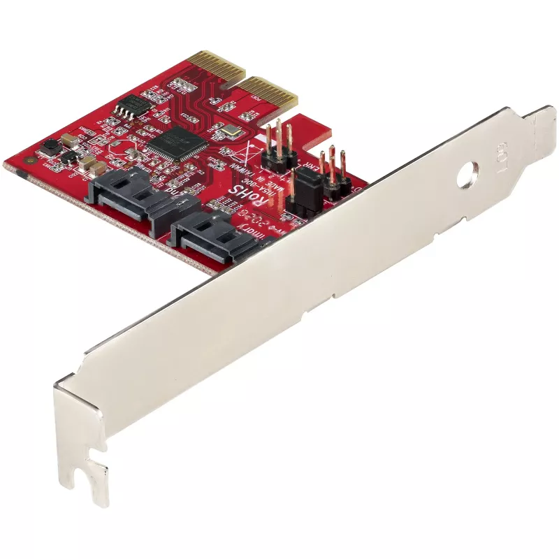 StarTech.com SATA PCIe kortelė - 2 prievadų PCIe SATA išplėtimo kortelė - 6 Gbps - pilno/žemo profilio - PCI Express į SATA adapteris/valdiklis - ASM1062R SATA RAID - PCIe į SATA keitiklis