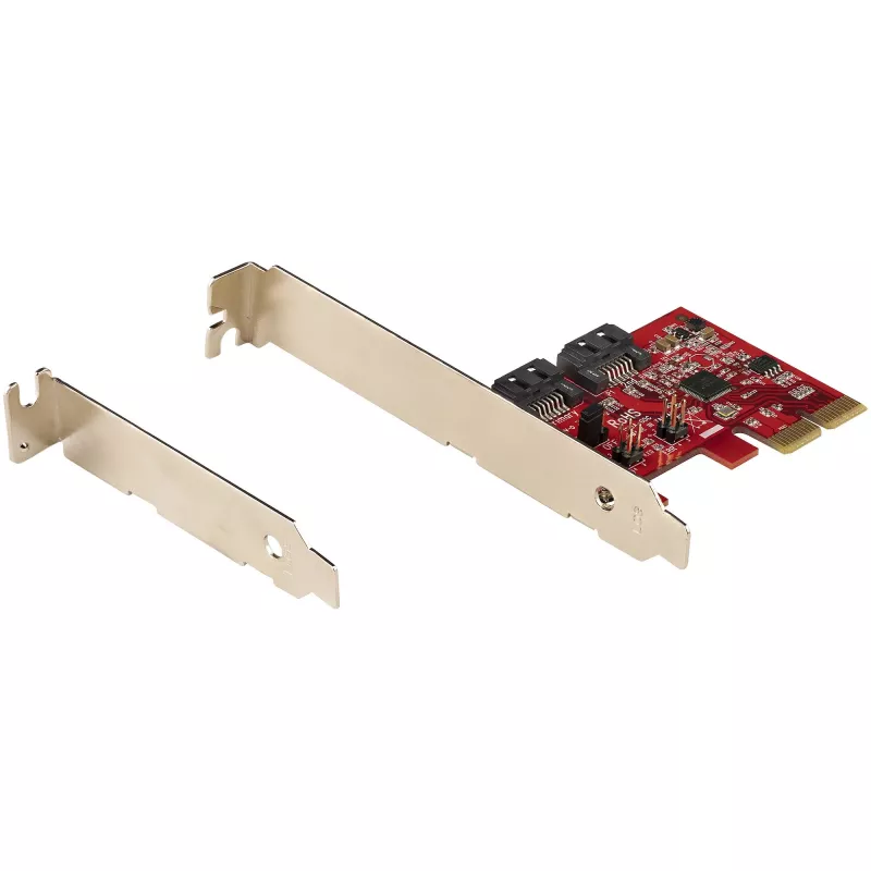 StarTech.com SATA PCIe kortelė - 2 prievadų PCIe SATA išplėtimo kortelė - 6 Gbps - pilno/žemo profilio - PCI Express į SATA adapteris/valdiklis - ASM1062R SATA RAID - PCIe į SATA keitiklis