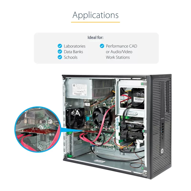 StarTech.com SATA PCIe kortelė - 2 prievadų PCIe SATA išplėtimo kortelė - 6 Gbps - pilno/žemo profilio - PCI Express į SATA adapteris/valdiklis - ASM1062R SATA RAID - PCIe į SATA keitiklis