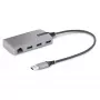 StarTech.com 3 prievadų USB šakotuvas su Ethernet – 3x USB-A prievadai – Gigabit Ethernet (RJ-45) – USB 3.0 5 Gbps – maitinamas per magistralę – 1 pėdos/30 cm ilgio laidas – nešiojamas nešiojamojo kompiuterio USB šakotuvo adapteris su GbE