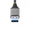 StarTech.com 3 prievadų USB šakotuvas su Ethernet – 3x USB-A prievadai – Gigabit Ethernet (RJ-45) – USB 3.0 5 Gbps – maitinamas per magistralę – 1 pėdos/30 cm ilgio laidas – nešiojamas nešiojamojo kompiuterio USB šakotuvo adapteris su GbE