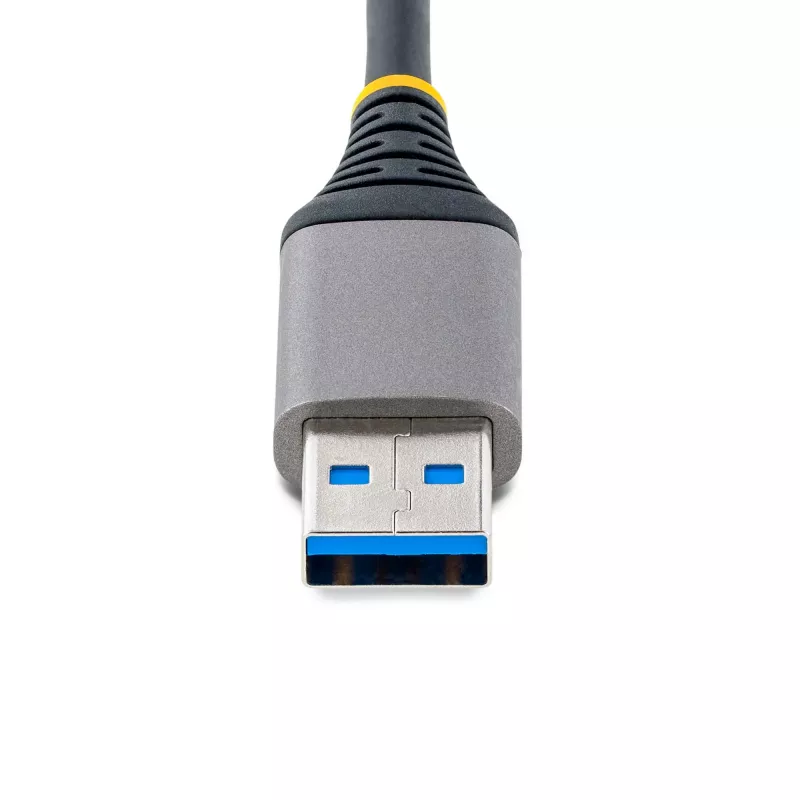 StarTech.com 3 prievadų USB šakotuvas su Ethernet – 3x USB-A prievadai – Gigabit Ethernet (RJ-45) – USB 3.0 5 Gbps – maitinamas per magistralę – 1 pėdos/30 cm ilgio laidas – nešiojamas nešiojamojo kompiuterio USB šakotuvo adapteris su GbE