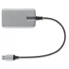 StarTech.com 3 prievadų USB šakotuvas su Ethernet – 3x USB-A prievadai – Gigabit Ethernet (RJ-45) – USB 3.0 5 Gbps – maitinamas per magistralę – 1 pėdos/30 cm ilgio laidas – nešiojamas nešiojamojo kompiuterio USB šakotuvo adapteris su GbE