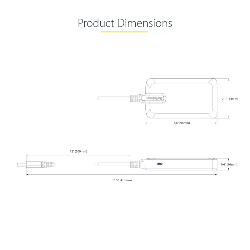 StarTech.com 3 prievadų USB šakotuvas su Ethernet – 3x USB-A prievadai – Gigabit Ethernet (RJ-45) – USB 3.0 5 Gbps – maitinamas per magistralę – 1 pėdos/30 cm ilgio laidas – nešiojamas nešiojamojo kompiuterio USB šakotuvo adapteris su GbE