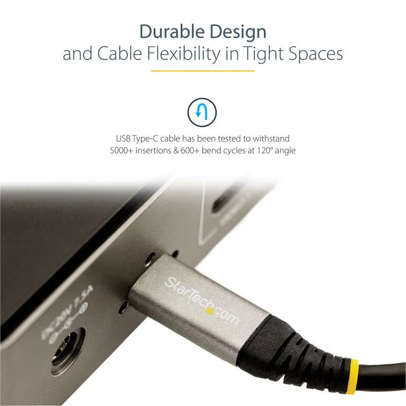 StarTech.com 20 col. (50cm) USB-C laidas 10 Gbps - USB 3.1 Type-C laidas - 100 W (5 A) Power Delivery įkrovimas, DP Alt Mode - USB-C laidas USB-C nešiojamam kompiuteriui/telefonui/įrenginiui - Įkrovimas/Sinchronizavimas
