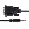 StarTech.com 3 pėdų (1 m) DB9 į 3,5 mm nuoseklųjį kabelį, skirtą nuosekliųjų įrenginių konfigūravimui, RS232 DB9 kištukinis į 3,5 mm kabelis, naudojamas projektorių, skaitmeninių iškabų, televizorių kalibravimui per garso lizdą