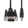 StarTech.com 3 pėdų (1 m) DB9 į 3,5 mm nuoseklųjį kabelį, skirtą nuosekliųjų įrenginių konfigūravimui, RS232 DB9 kištukinis į 3,5 mm kabelis, naudojamas projektorių, skaitmeninių iškabų, televizorių kalibravimui per garso lizdą