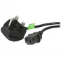 StarTech.com 3 pėdų (1 m) JK kompiuterio maitinimo laidas, BS 1363 į C13, 18AWG, 10A 250V, pakaitinis kintamosios srovės maitinimo laidas, virdulio laidas / JK maitinimo laidas, kompiuterio maitinimo šaltinio laidas, televizoriaus maitinimo laidas