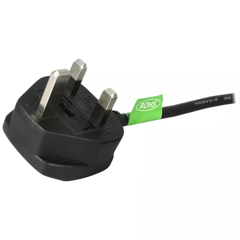 StarTech.com 3 pėdų (1 m) JK kompiuterio maitinimo laidas, BS 1363 į C13, 18AWG, 10A 250V, pakaitinis kintamosios srovės maitinimo laidas, virdulio laidas / JK maitinimo laidas, kompiuterio maitinimo šaltinio laidas, televizoriaus maitinimo laidas