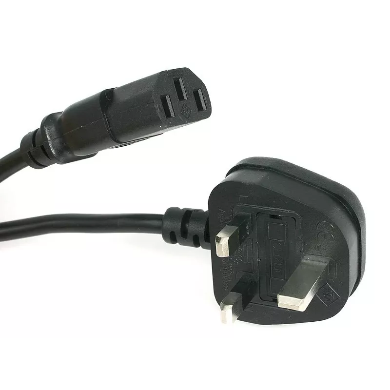 StarTech.com 3 pėdų (1 m) JK kompiuterio maitinimo laidas, BS 1363 į C13, 18AWG, 10A 250V, pakaitinis kintamosios srovės maitinimo laidas, virdulio laidas / JK maitinimo laidas, kompiuterio maitinimo šaltinio laidas, televizoriaus maitinimo laidas