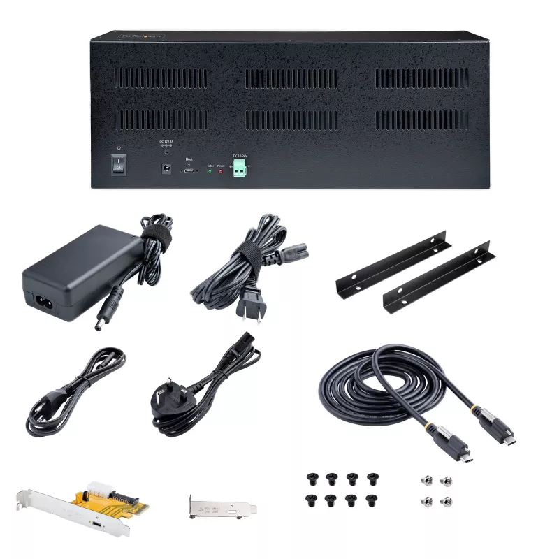 StarTech.com 4 lizdų PCIe išplėtimo korpusas su PCIe x2 prieglobos kortele, PCIe 2.0 – 10 Gbps, išoriniai PCIe lizdai staliniams kompiuteriams / serveriams, PCI Express išplėtimo dėžutė / adapteris, 4 PCIe x1 lizdai