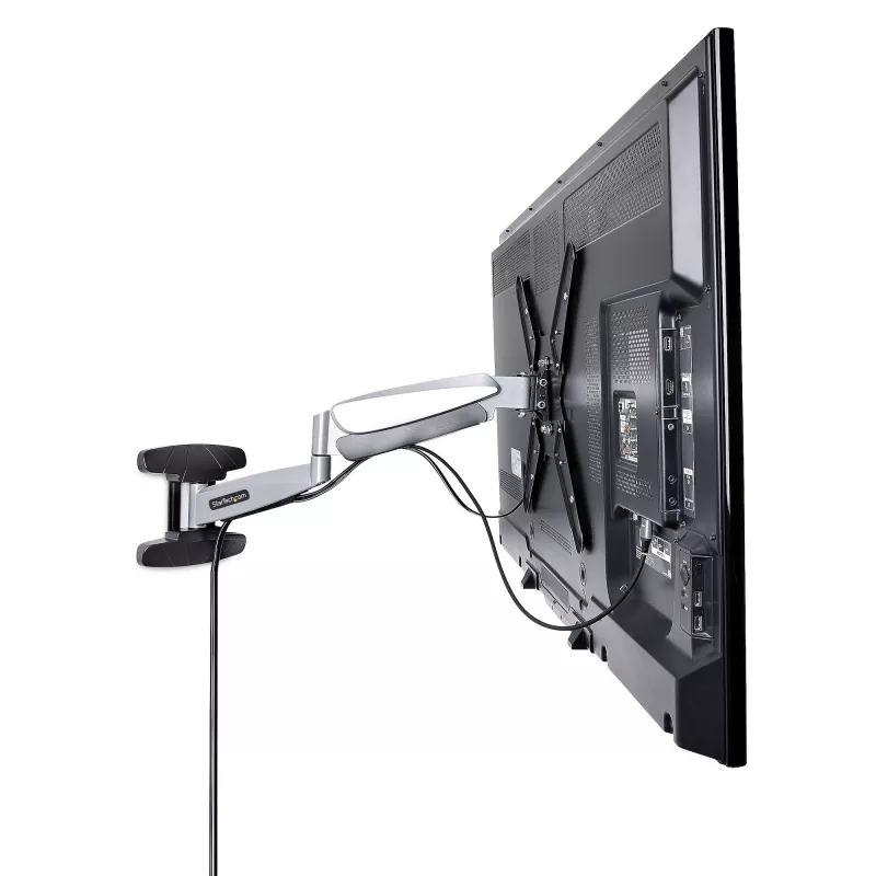 StarTech.com VESA TV sieninis laikiklis, reguliuojamas pilno judesio TV sieninis laikiklis 23–55 colių ekranams, plonas TV tvirtinimo laikiklis, atlaiko 30 kg, ištiesiamas/palenkiamas/pasukamas TV sieninis laikiklis