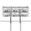 “StarTech.com” šešių monitorių stalinis laikiklis su skersiniu, iki 32 colių kompiuterių ekranams, maks. po 17,6 svaro (8 kg), dviejų stulpelių, C formos spaustuvas / kiauryminis tvirtinimas, reguliuojamas aukštis