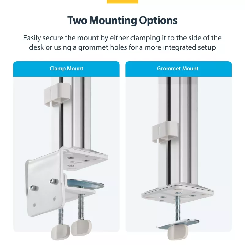 “StarTech.com” šešių monitorių stalinis laikiklis su skersiniu, iki 32 colių kompiuterių ekranams, maks. po 17,6 svaro (8 kg), dviejų stulpelių, C formos spaustuvas / kiauryminis tvirtinimas, reguliuojamas aukštis