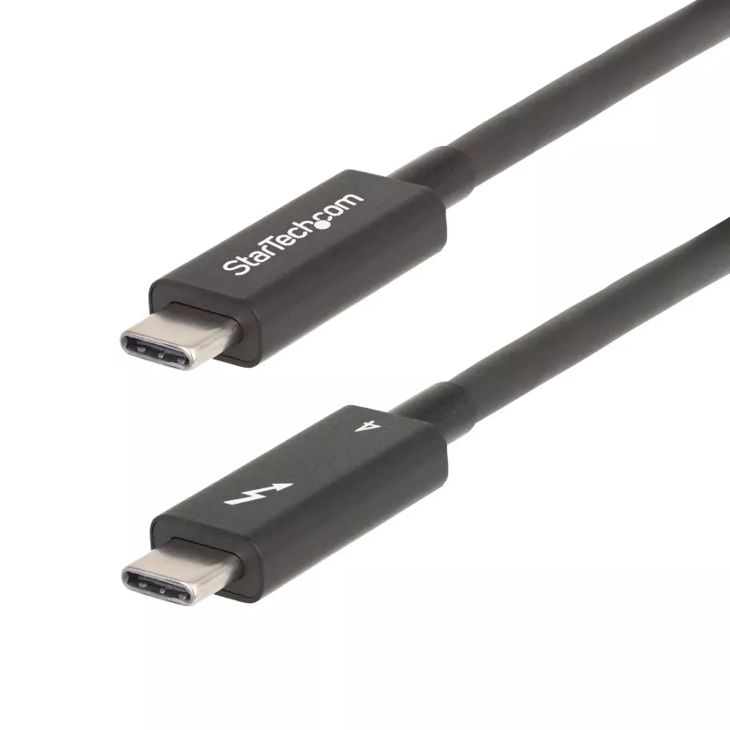 StarTech.com 2 m aktyvus Thunderbolt 4 laidas, 40 Gbps, 100 W Power Delivery, 4K/8K vaizdas, Intel sertifikuotas Thunderbolt laidas – suderinamas su USB4 / Thunderbolt 4 / USB 3.2 / USB Type-C / DisplayPort / Thunderbolt 3