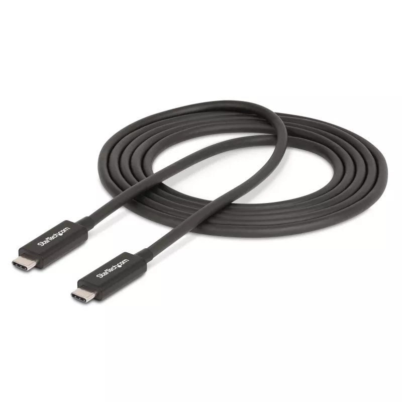 StarTech.com 2 m aktyvus Thunderbolt 4 laidas, 40 Gbps, 100 W Power Delivery, 4K/8K vaizdas, Intel sertifikuotas Thunderbolt laidas – suderinamas su USB4 / Thunderbolt 4 / USB 3.2 / USB Type-C / DisplayPort / Thunderbolt 3