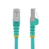 StarTech.com 1,5 m CAT6a Ethernet laidas - Aqua - mažai dūmų be halogenų (LSZH) - 10 GbE 500 MHz 100 W PoE++ nesikabinantis RJ-45 su įtempimo sumažinimo apsaugomis S/FTP tinklo komutacinis kabelis