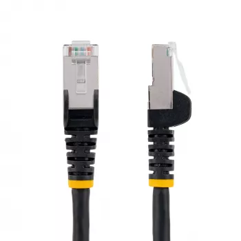 StarTech.com 1.5 m CAT6a eterneto kabelis - juodas - mažai dūmų, be halogenų (LSZH) - 10GbE 500 MHz 100 W PoE++ neužsikabinantys RJ-45 su įtempimo sumažinimais S/FTP tinklo komutacinis kabelis