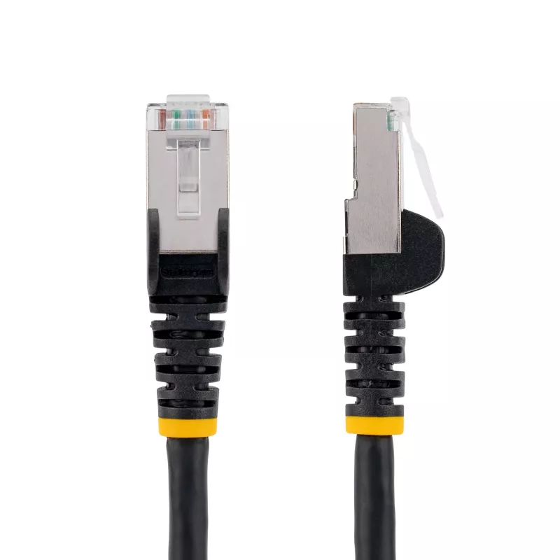 StarTech.com 1.5 m CAT6a eterneto kabelis - juodas - mažai dūmų, be halogenų (LSZH) - 10GbE 500 MHz 100 W PoE++ neužsikabinantys RJ-45 su įtempimo sumažinimais S/FTP tinklo komutacinis kabelis