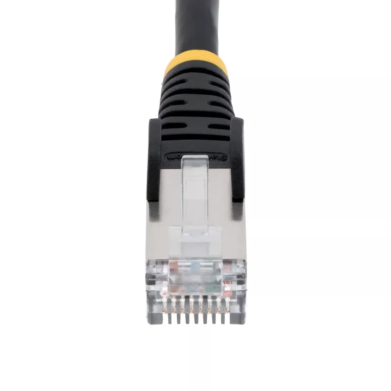 StarTech.com 1.5 m CAT6a eterneto kabelis - juodas - mažai dūmų, be halogenų (LSZH) - 10GbE 500 MHz 100 W PoE++ neužsikabinantys RJ-45 su įtempimo sumažinimais S/FTP tinklo komutacinis kabelis