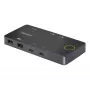 StarTech.com 2 prievadų USB-C KVM jungiklis, vienas 4K 60Hz HDMI monitorius, dvigubi 100W maitinimo perdavimo prievadai, maitinamas per magistralę, suderinamas su USB Type-C/USB4/Thunderbolt 3/4 – mažas korpusas
