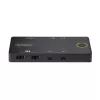 StarTech.com 2 prievadų USB-C KVM jungiklis, vienas 4K 60Hz HDMI monitorius, dvigubi 100W maitinimo perdavimo prievadai, maitinamas per magistralę, suderinamas su USB Type-C/USB4/Thunderbolt 3/4 – mažas korpusas