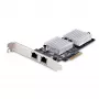 “StarTech.com” 2 prievadų 10GbE PCIe tinklo adapterio plokštė, tinklo plokštė asmeniniams kompiuteriams / serveriams, šešių greičių PCIe eterneto plokštė su didžiųjų kadrų palaikymu, NIC / LAN sąsajos plokštė, 10GBASE-T ir NBASE-T