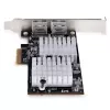“StarTech.com” 2 prievadų 10GbE PCIe tinklo adapterio plokštė, tinklo plokštė asmeniniams kompiuteriams / serveriams, šešių greičių PCIe eterneto plokštė su didžiųjų kadrų palaikymu, NIC / LAN sąsajos plokštė, 10GBASE-T ir NBASE-T