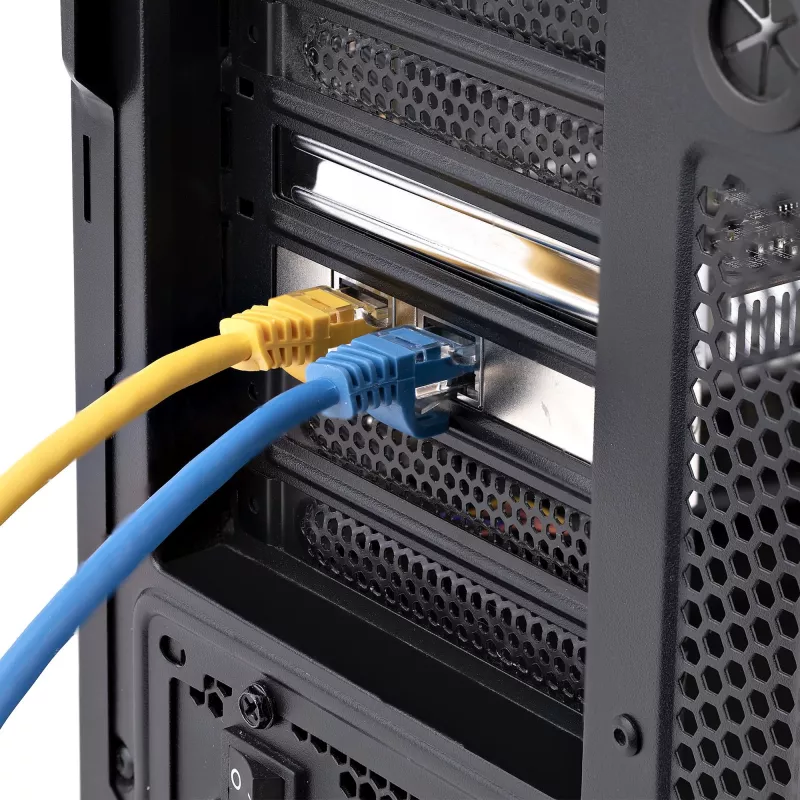 “StarTech.com” 2 prievadų 10GbE PCIe tinklo adapterio plokštė, tinklo plokštė asmeniniams kompiuteriams / serveriams, šešių greičių PCIe eterneto plokštė su didžiųjų kadrų palaikymu, NIC / LAN sąsajos plokštė, 10GBASE-T ir NBASE-T